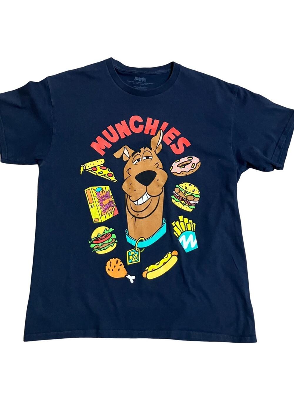Scooby-Doo 'Munchies' Graphic Tee - Navy Blue unisex size Large